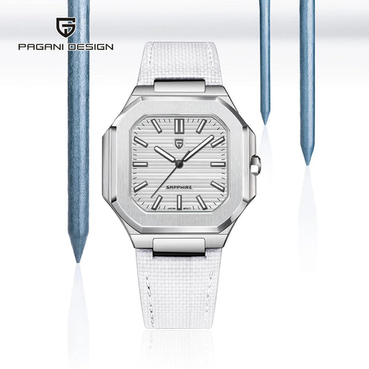 Pagani Design 2025 Quarzuhr Herren – Luxus-Design, VH31, AR-Saphirglas, Lederarmband, Luminous | Zeyra | Versand aus D