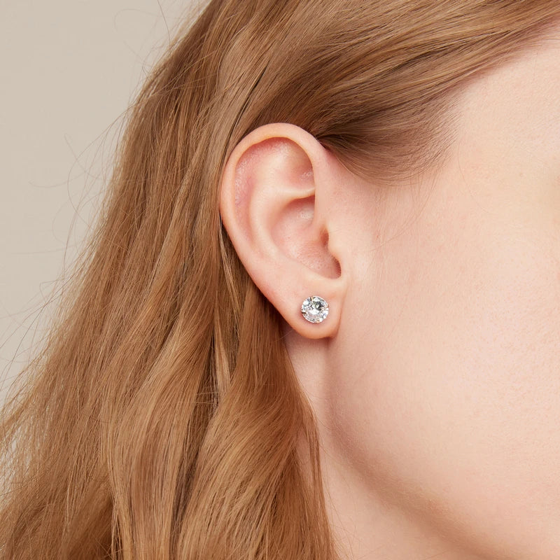 925 Sterling Silber Ohrstecker – Runde Zirkonia, 4–7mm, hypoallergen | Zeyra | Versand aus D