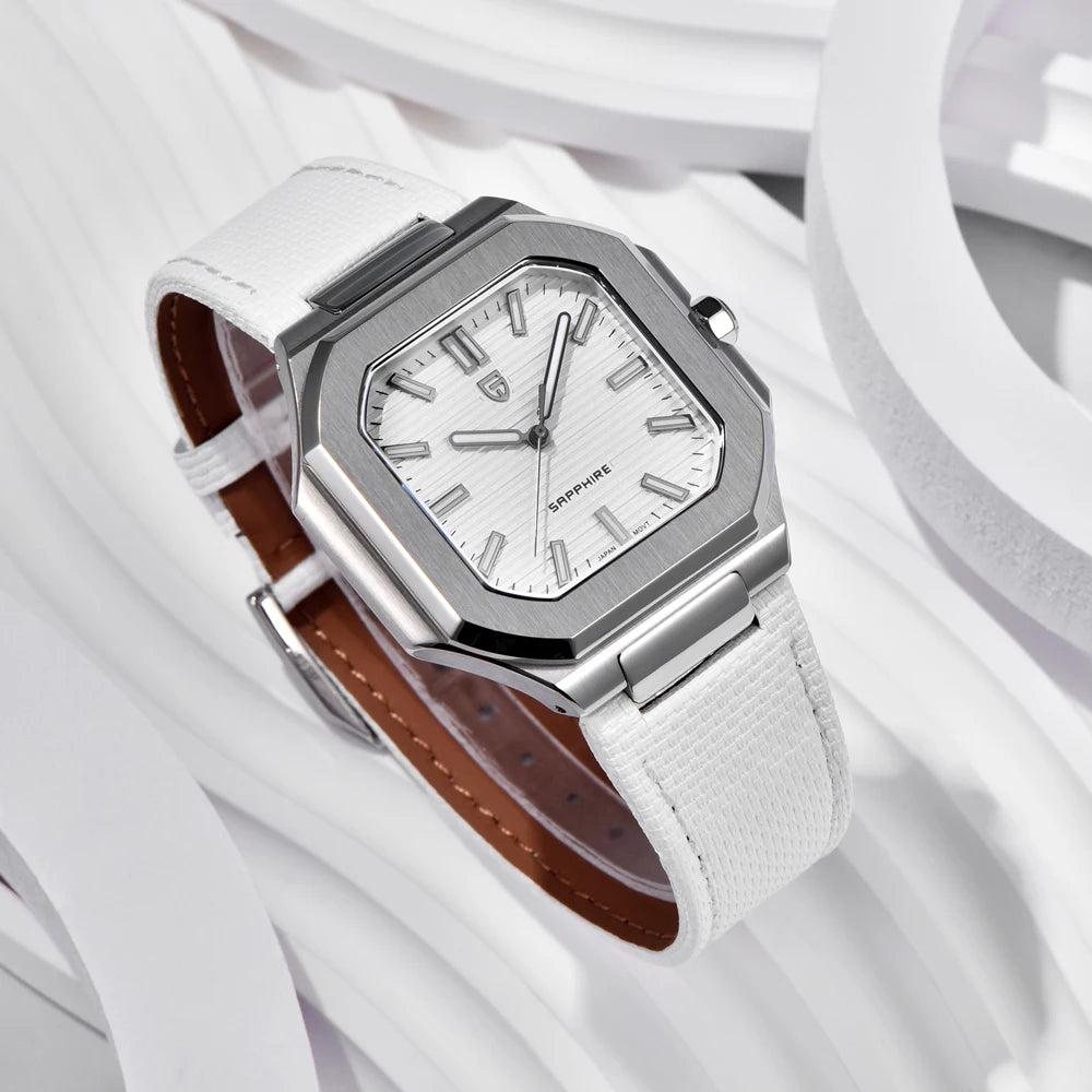 Pagani Design 2025 Quarzuhr Herren – Luxus-Design, VH31, AR-Saphirglas, Lederarmband, Luminous | Zeyra | Versand aus D