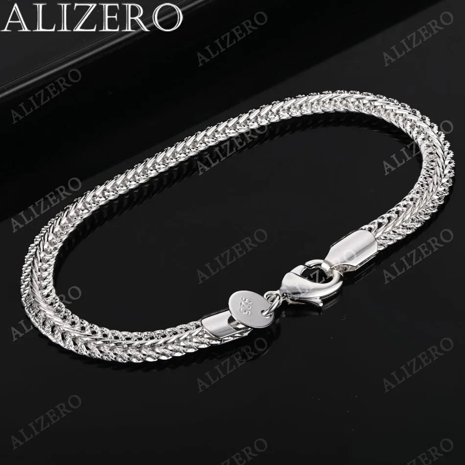 Zeyra® 925 Silber & 18K Gold Armband – 6 mm Sideways Chain | Unisex Luxusarmband für Hochzeit, Party & Alltag