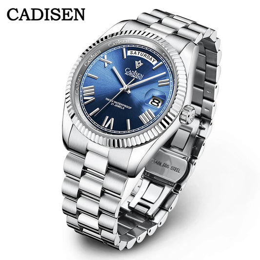 Cadisen Automatik Herrenuhr – Meteoriten-Zifferblatt, MIYOTA 8285, 100m wasserdicht | Zeyra | Versand aus D