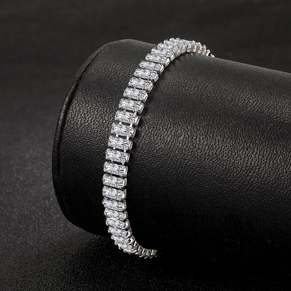 925 Sterling Silber Armband – Elegantes Damenarmband mit Zirkonia, 18cm | Zeyra | Versand aus D