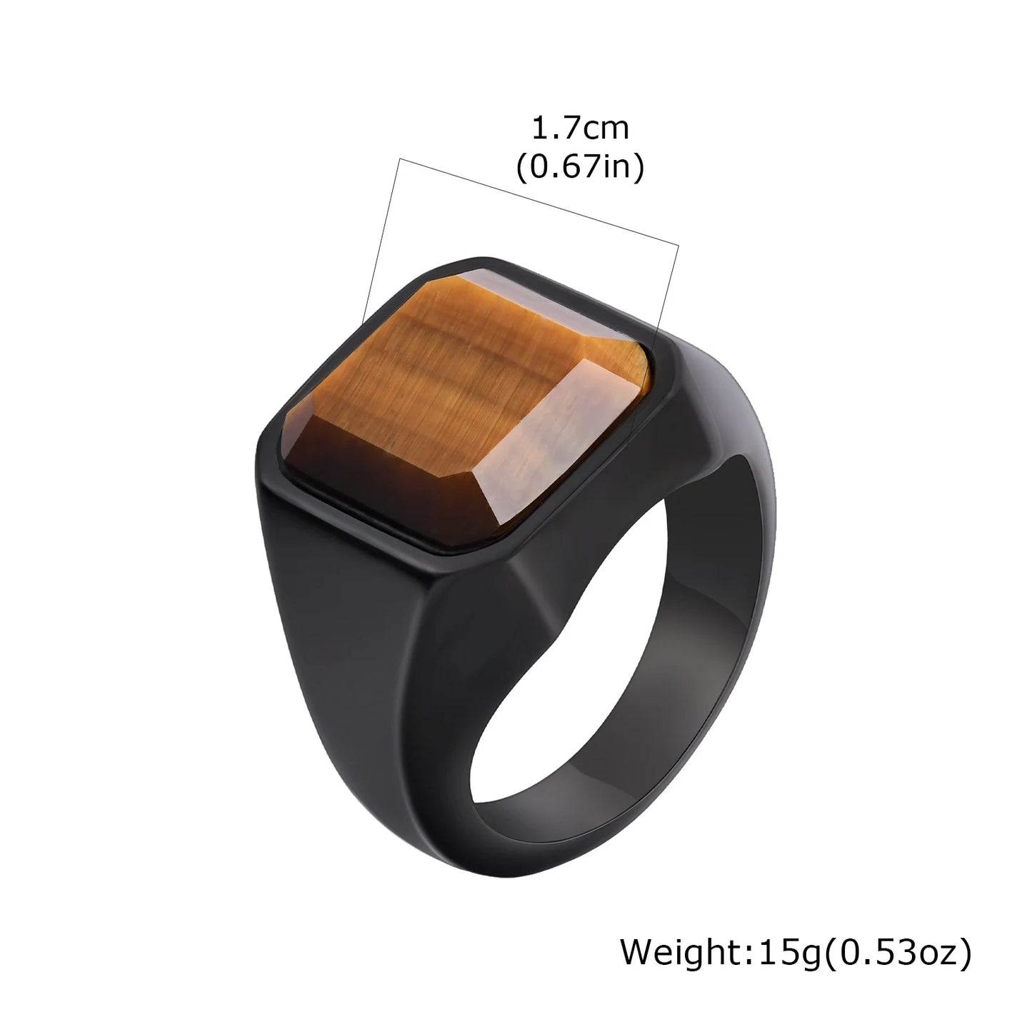 Herren Siegelring – Edelstahl Ring mit Tigerauge Stein, Wasserfest & Maskulin | Zeyra | Versand aus D
