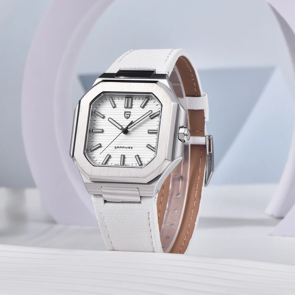 Pagani Design 2025 Quarzuhr Herren – Luxus-Design, VH31, AR-Saphirglas, Lederarmband, Luminous | Zeyra | Versand aus D