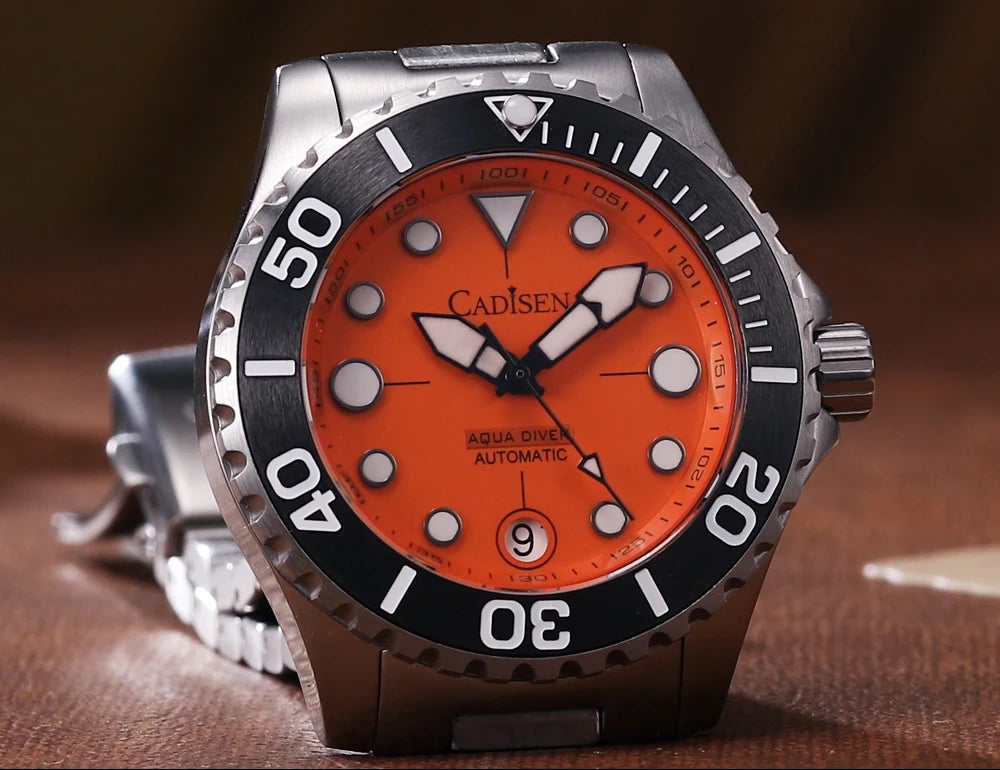 Cadisen Aqua Diver 2024 – Luxus-Automatik Herrenuhr, NH35A, 100M wasserdicht, Luminous | Zeyra | Versand aus D