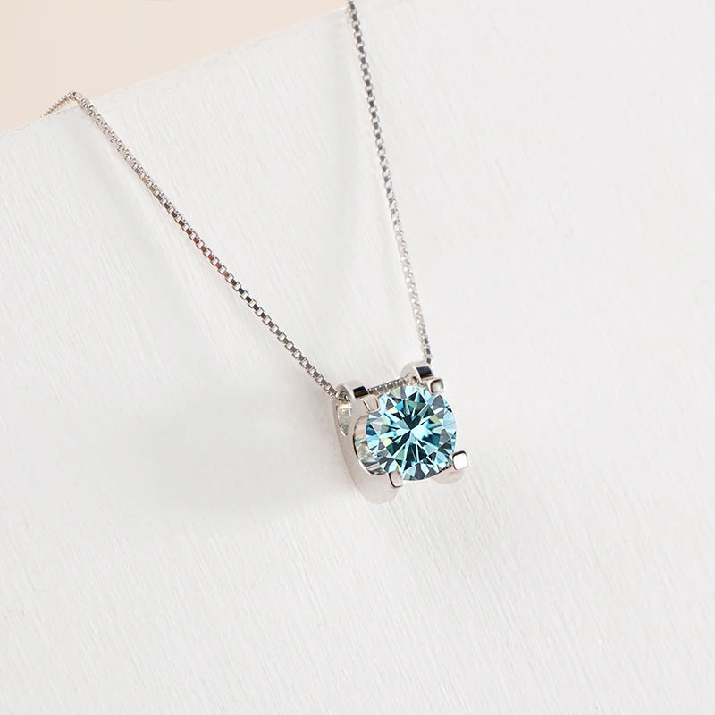 Moissanite Schmuckset Damen – 3ct D Color, 925 Sterling Silber (Ohrringe & Halskette) | Hochzeit & Verlobung | Zeyra | Versand aus D