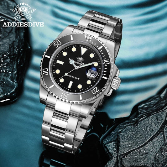 ADDIESDIVE Herren Edelstahl Uhr – Business & Sport Chronograph | Waterproof Quartz Watch | Zeyra® | Luxus für Alltag & Freizeit