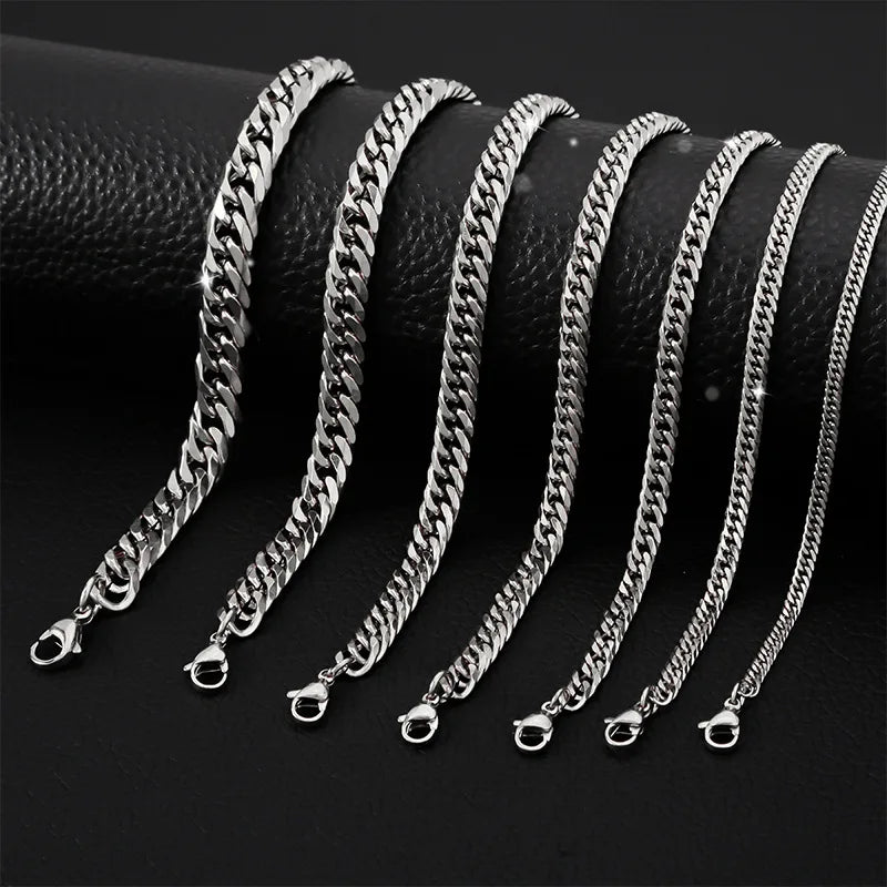 Edelstahlarmband Silber – Trendiges NK Chain Design für Herren & Damen | Hip-Hop Schmuck | Zeyra | Versand aus DE