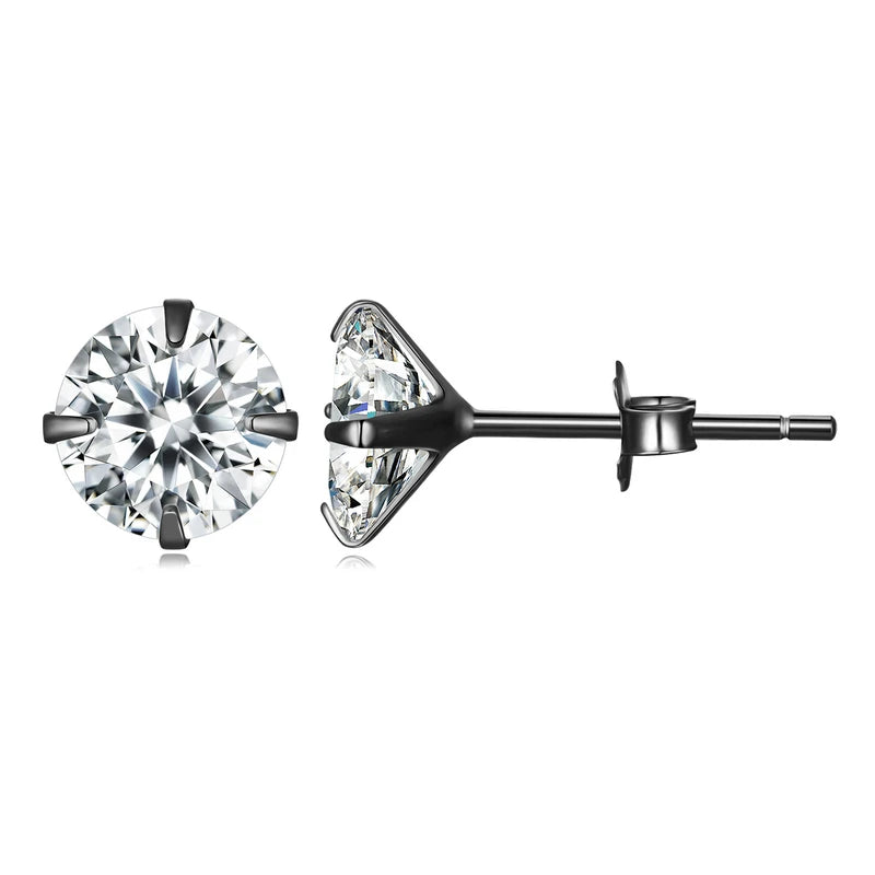925 Sterling Silber Ohrstecker – Runde Zirkonia, 4–7mm, hypoallergen | Zeyra | Versand aus D