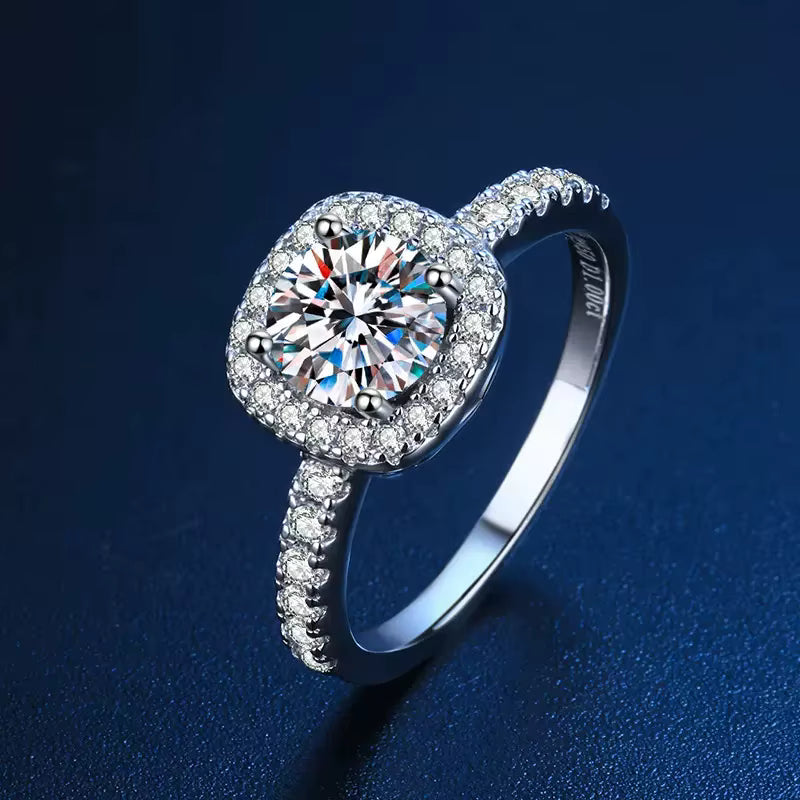 925 Sterling Silber Moissanite Ring – Damen Solitärring in 1CT / 2CT / 3CT | Brillanter Diamant-Look & GRA-Zertifikat | Zeyra® | Versand aus DE