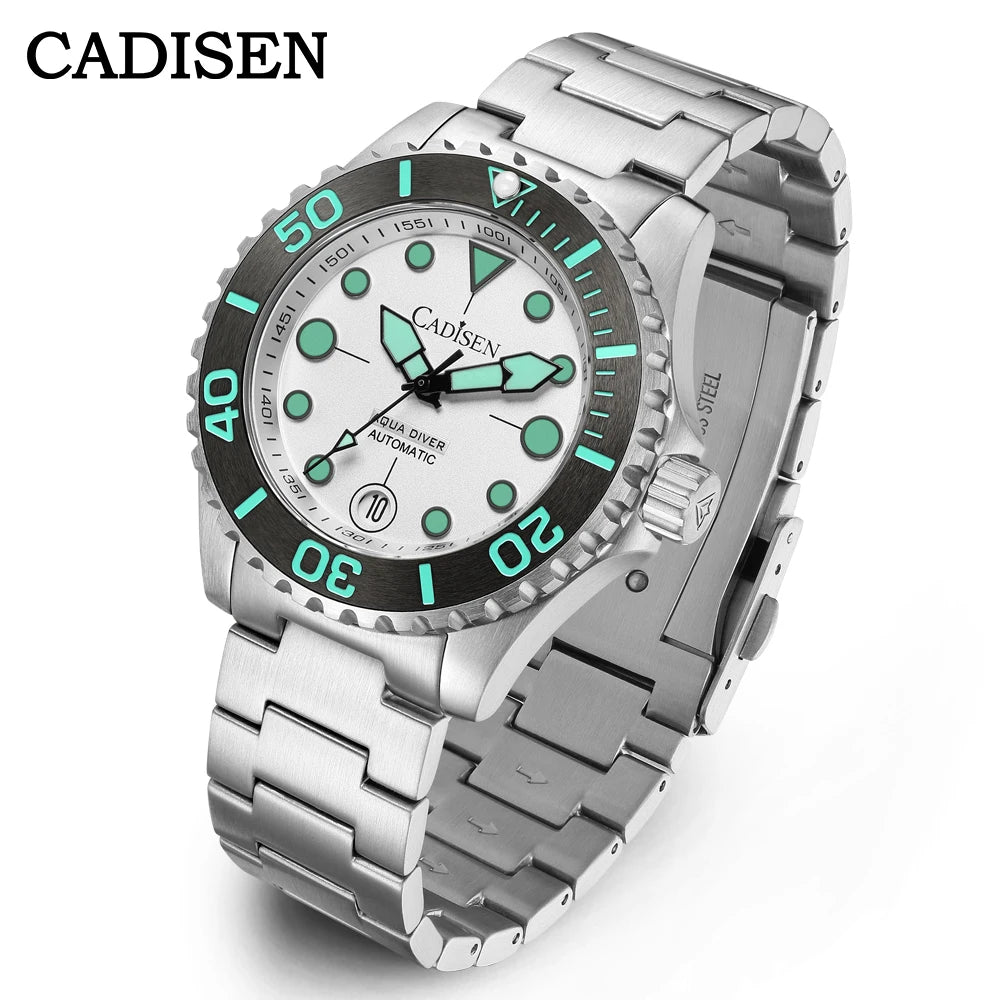 Cadisen Aqua Diver 2024 – Luxus-Automatik Herrenuhr, NH35A, 100M wasserdicht, Luminous | Zeyra | Versand aus D
