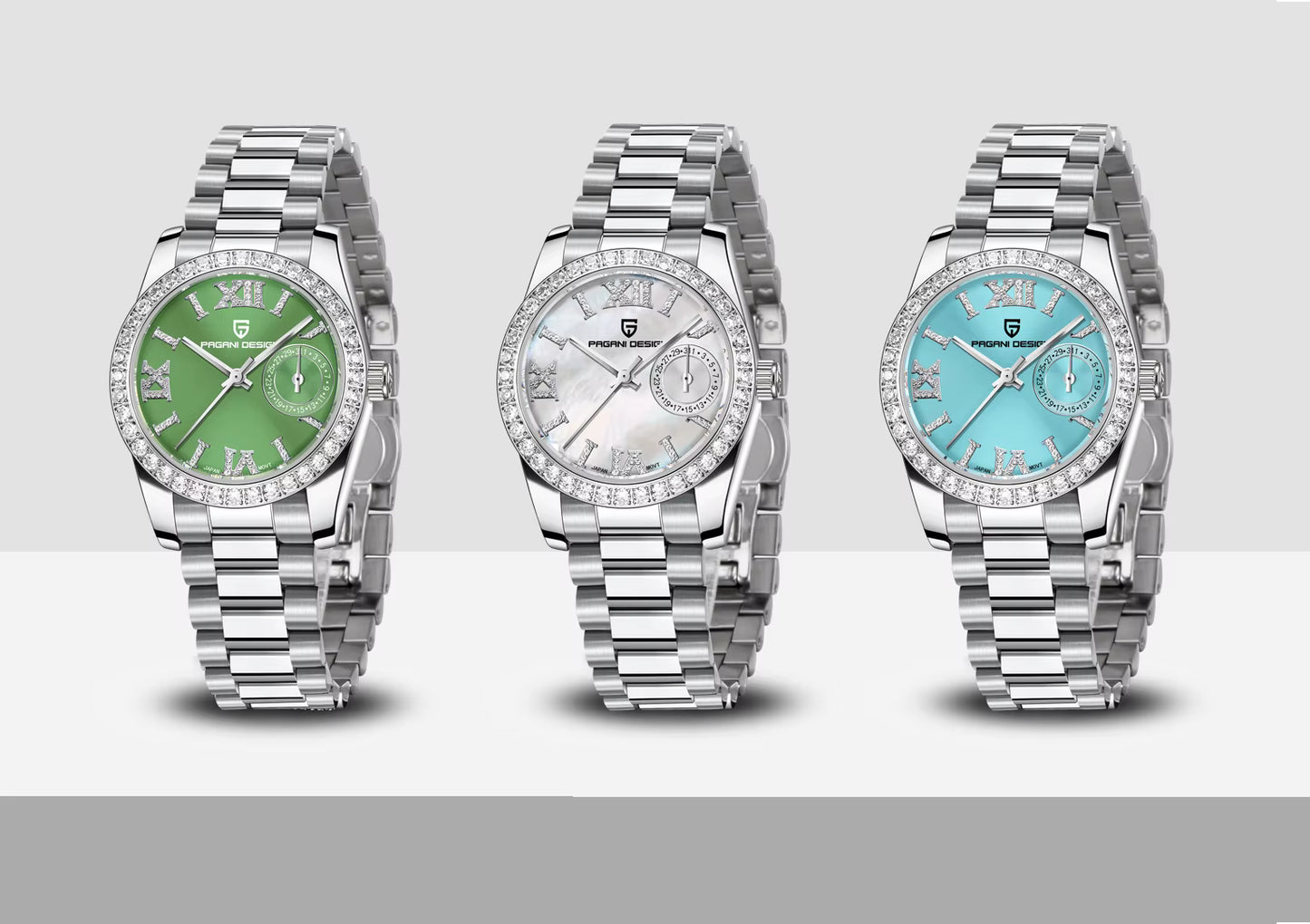PAGANI DESIGN 2024 Damen Armbanduhr – 32 mm Luxus Quarzuhr | Elegant, Wasserdicht & Saphirglas | Zeyra® | Versand aus DE