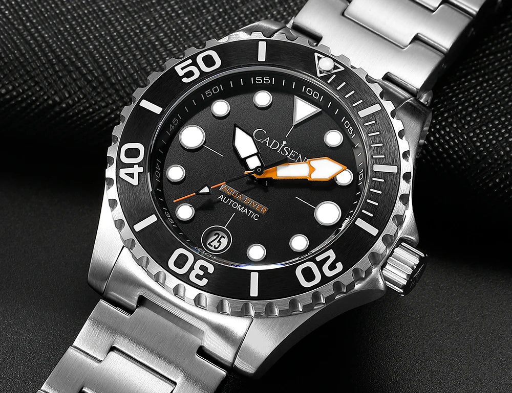 Cadisen Aqua Diver 2024 – Luxus-Automatik Herrenuhr, NH35A, 100M wasserdicht, Luminous | Zeyra | Versand aus D