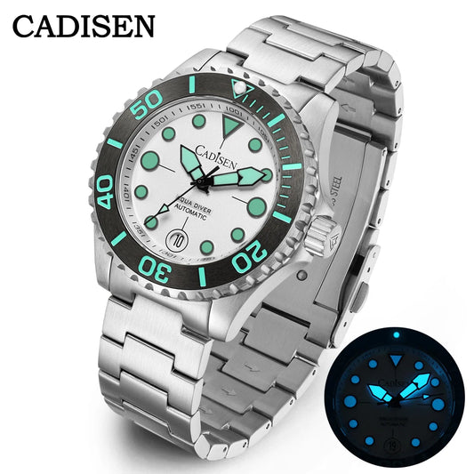 Cadisen Aqua Diver 2024 – Luxus-Automatik Herrenuhr, NH35A, 100M wasserdicht, Luminous | Zeyra | Versand aus D