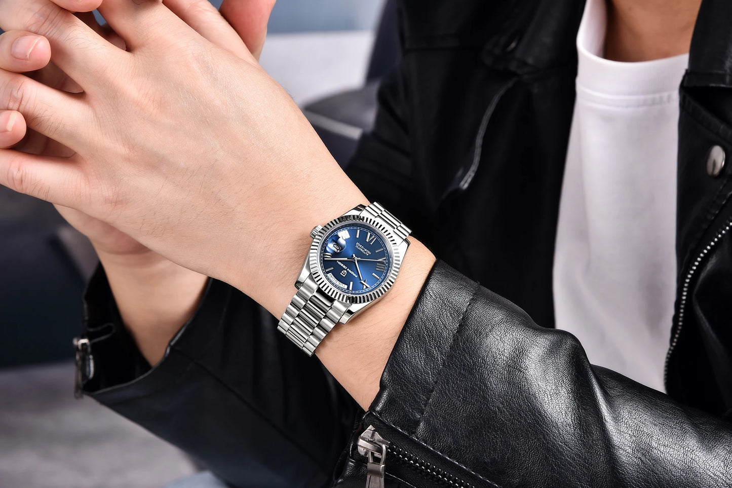 Pagani Design 2025 Automatik Herrenuhr – Luxusmechanik, AR-Saphirglas, Kalenderfunktion | Zeyra | Versand aus D