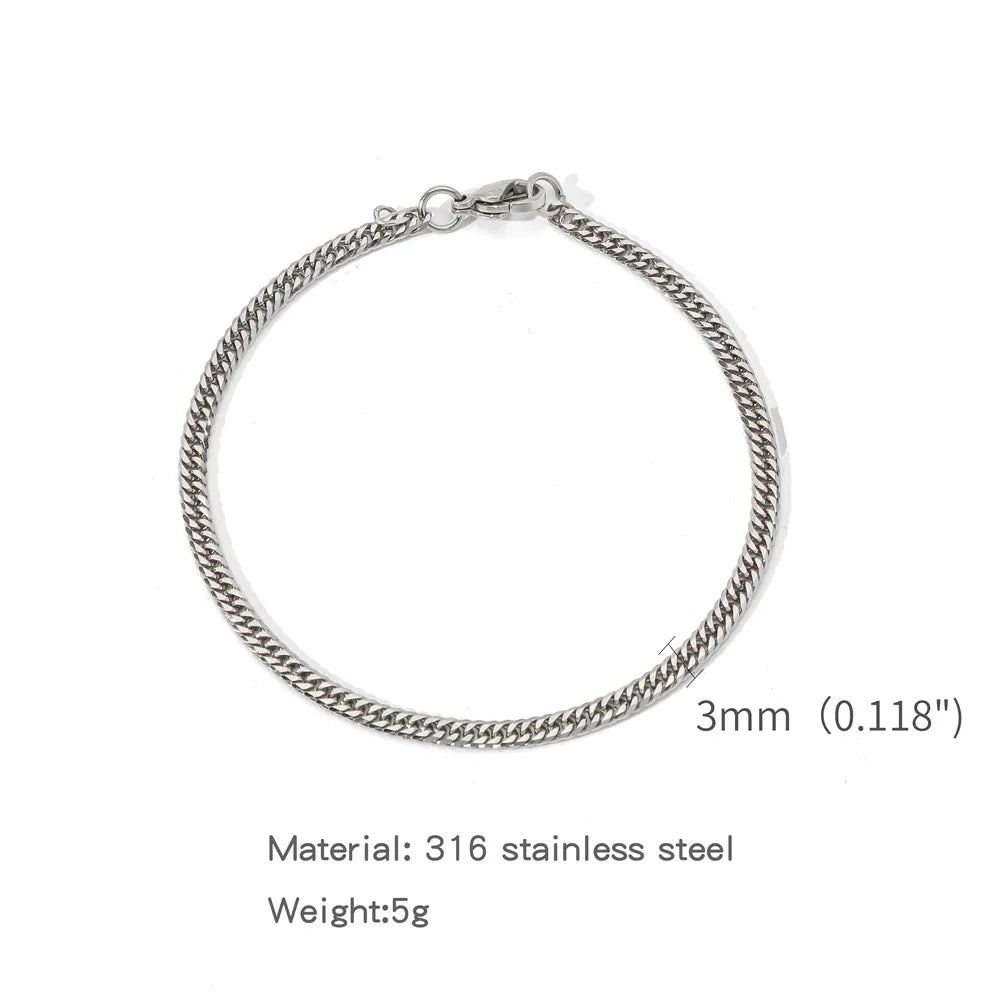 Edelstahlarmband Silber – Trendiges NK Chain Design für Herren & Damen | Hip-Hop Schmuck | Zeyra | Versand aus DE