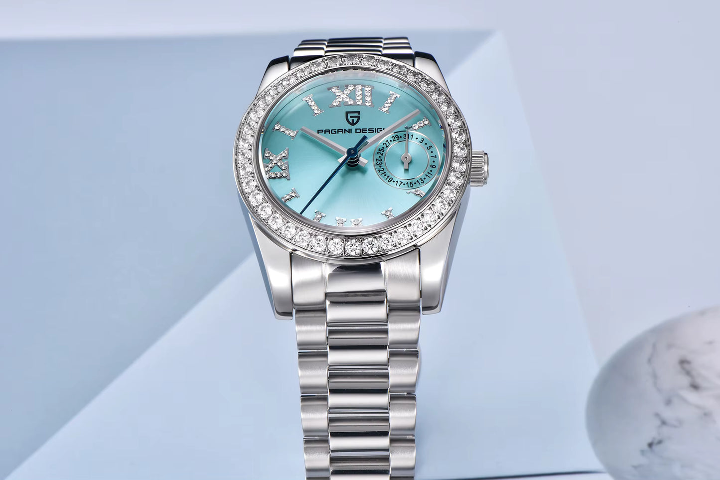 PAGANI DESIGN 2024 Damen Armbanduhr – 32 mm Luxus Quarzuhr | Elegant, Wasserdicht & Saphirglas | Zeyra® | Versand aus DE