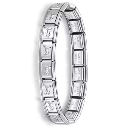 Italienisches Elastik-Armband – 9 mm Edelstahl Charm Bracelet für Damen | Modischer Stretch-Bangle | Zeyra® | Versand aus DE
