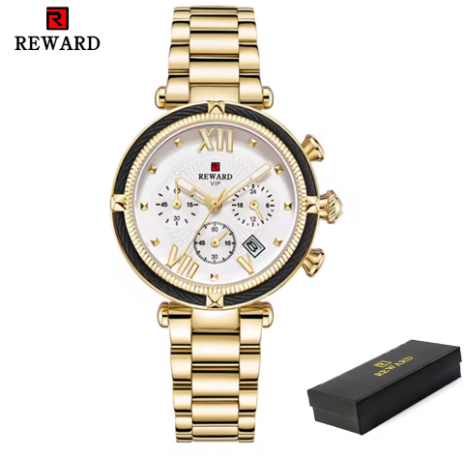 Damen Chronograph Uhr – Luxus Quarzuhr mit Kalender & Stoppfunktion | Wasserdicht & Elegant | Zeyra® | Versand aus DE