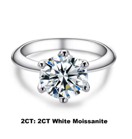 AnuJewel Moissanite Verlobungsring – 1ct / 2ct / 3ct / 5ct D-Farbe VVS1 | 925 Sterling Silber & 18K vergoldet | Zeyra® | Versand aus DE