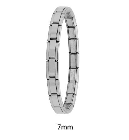 Italienisches Elastik-Armband – 9 mm Edelstahl Charm Bracelet für Damen | Modischer Stretch-Bangle | Zeyra® | Versand aus DE
