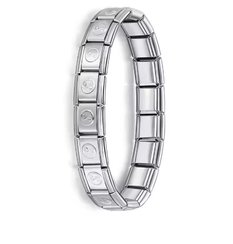 Italienisches Elastik-Armband – 9 mm Edelstahl Charm Bracelet für Damen | Modischer Stretch-Bangle | Zeyra® | Versand aus DE