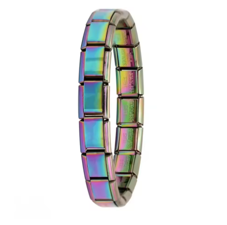 Italienisches Elastik-Armband – 9 mm Edelstahl Charm Bracelet für Damen | Modischer Stretch-Bangle | Zeyra® | Versand aus DE
