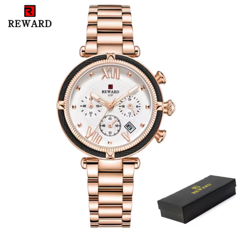 Damen Chronograph Uhr – Luxus Quarzuhr mit Kalender & Stoppfunktion | Wasserdicht & Elegant | Zeyra® | Versand aus DE