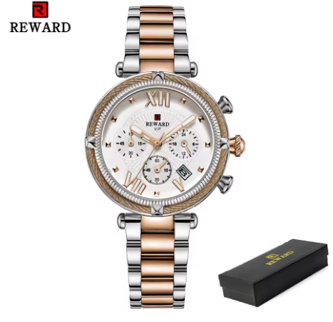 Damen Chronograph Uhr – Luxus Quarzuhr mit Kalender & Stoppfunktion | Wasserdicht & Elegant | Zeyra® | Versand aus DE