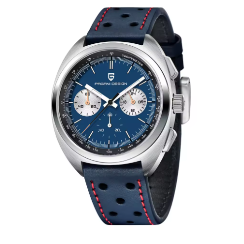 PAGANI DESIGN Herren-Chronograph – Luxus Sportuhr mit VK63 Quarzwerk & Saphirglas | Wasserdicht & Echtlederarmband | Zeyra® | Versand aus DE