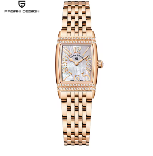 Pagani Design Damenarmbanduhr – Luxus Quarzuhr mit Saphirglas | Edelstahl & Wasserdicht bis 50 m | Elegantes Accessoire für stilvolle Frauen | Zeyra® Edition