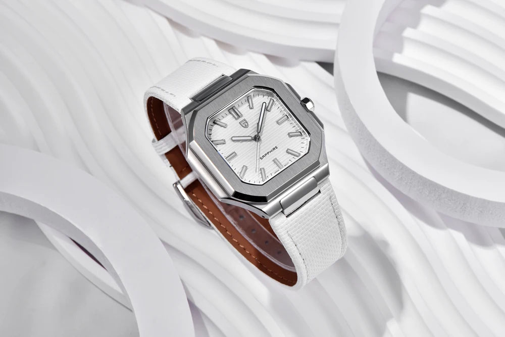 Pagani Design 2025 Quarzuhr Herren – Luxus-Design, VH31, AR-Saphirglas, Lederarmband, Luminous | Zeyra | Versand aus D