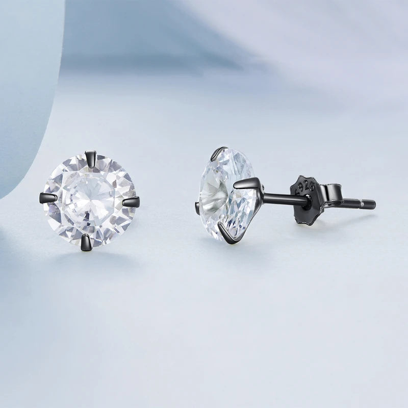925 Sterling Silber Ohrstecker – Runde Zirkonia, 4–7mm, hypoallergen | Zeyra | Versand aus D