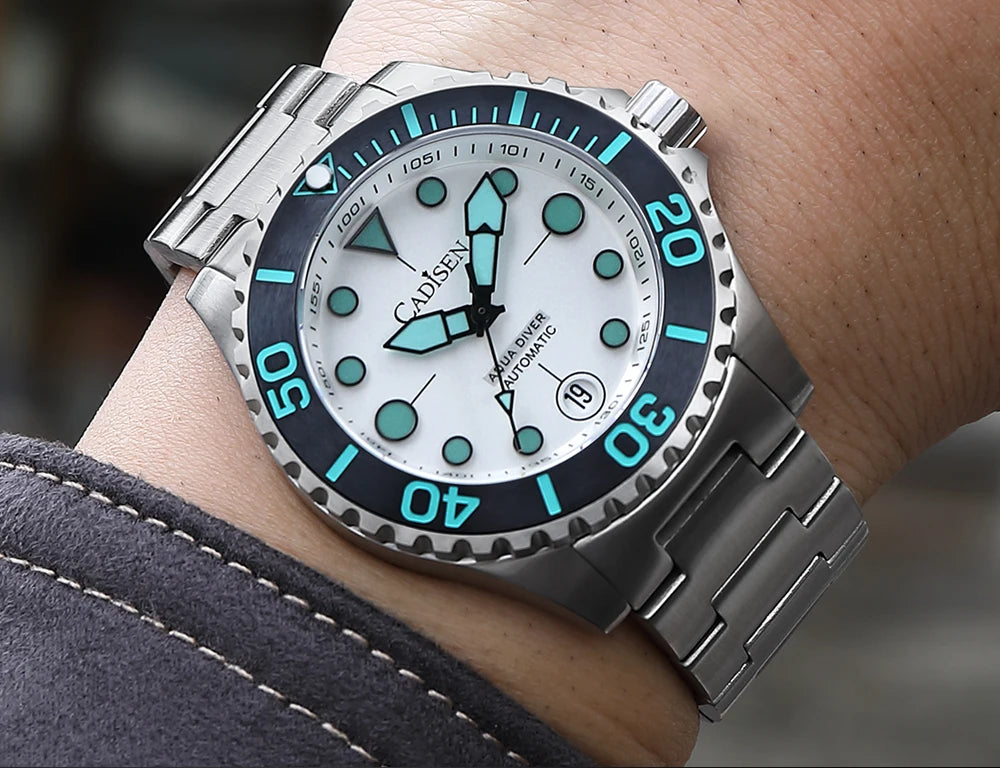 Cadisen Aqua Diver 2024 – Luxus-Automatik Herrenuhr, NH35A, 100M wasserdicht, Luminous | Zeyra | Versand aus D