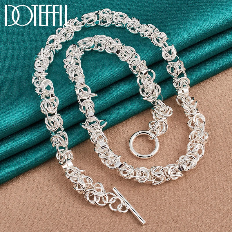 925 Sterling Silber Schmuckset – Halskette & Armband, 2-teilig, Klassisches Design Unisex | Zeyra | Versand aus D
