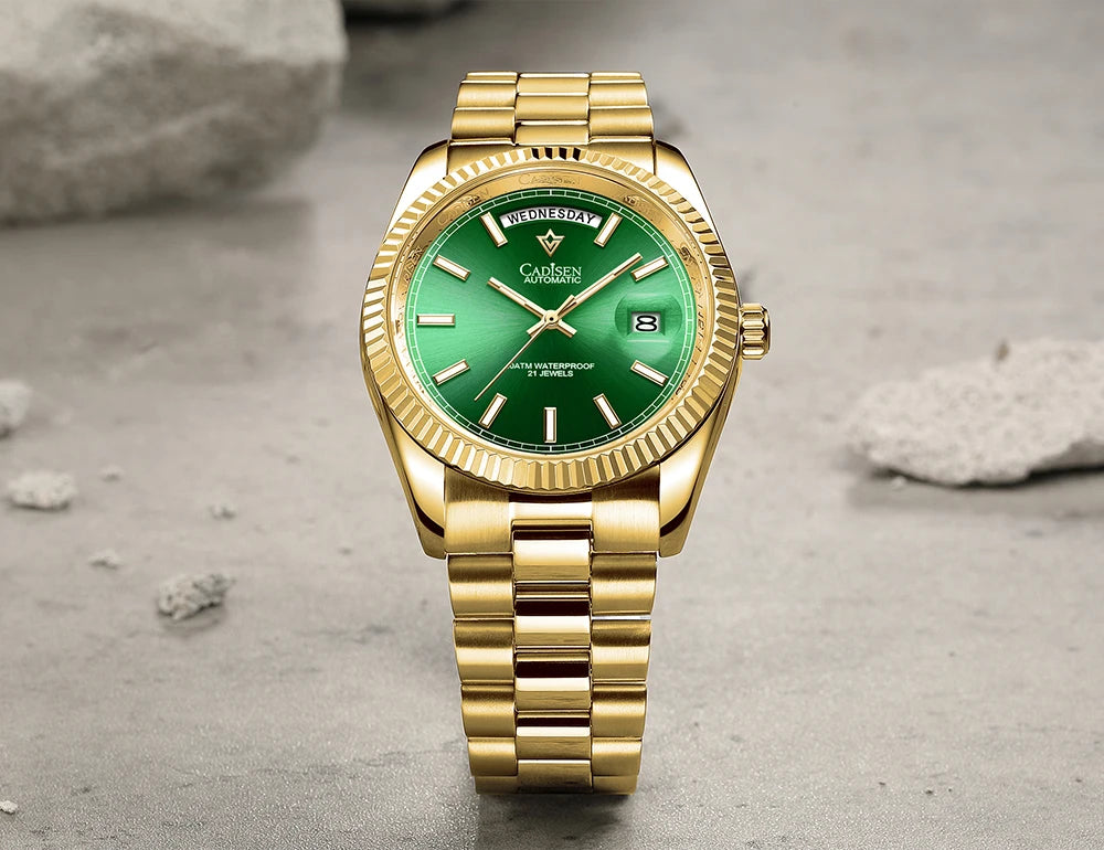 Cadisen DD40 Automatik Herrenuhr – Luxusdesign, MIYOTA 8285, AR-Saphirglas, 100M wasserdicht | Zeyra | Versand aus D