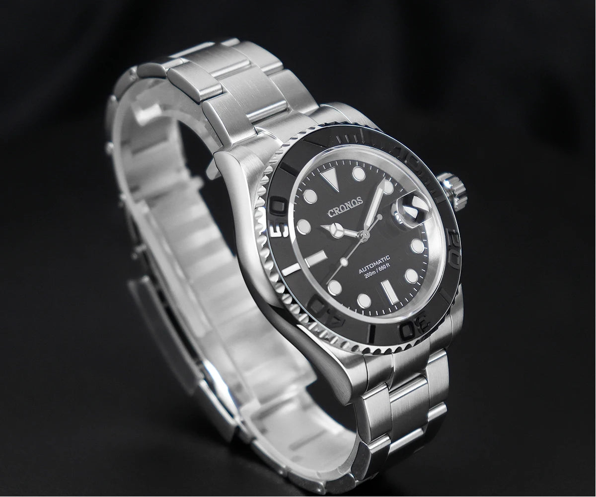 Cronos Sub Diver Automatik Herrenuhr – PT5000, Edelstahl, Keramiklünette, 200M wasserdicht | Zeyra | Versand aus D
