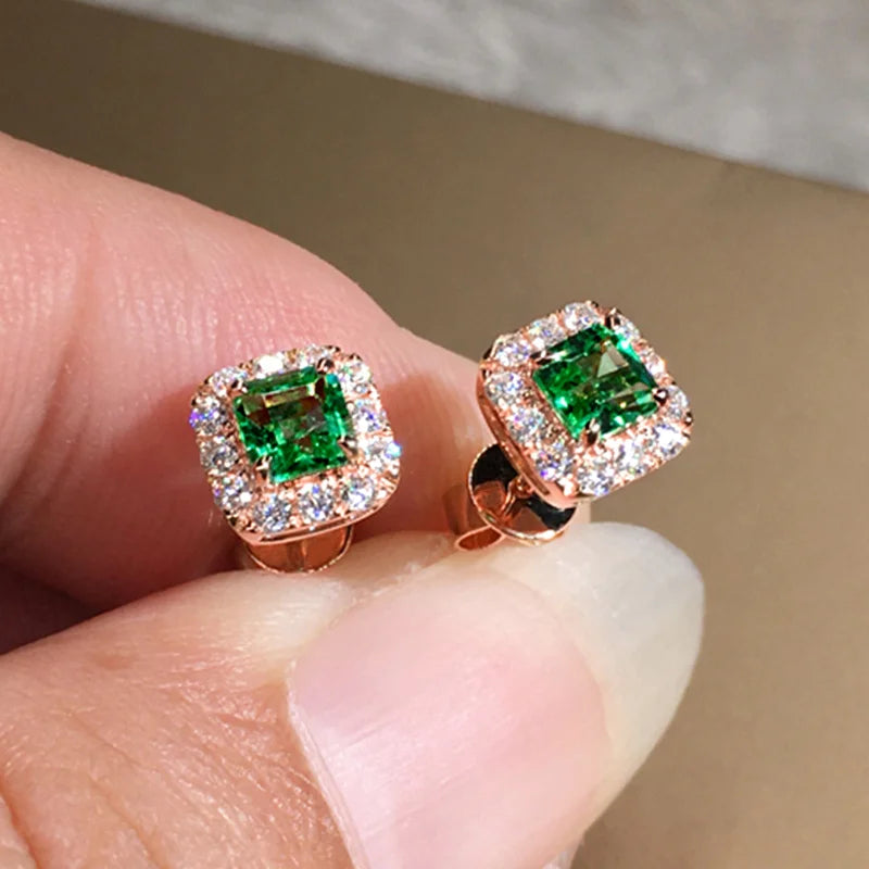 Zirkonia Ohrstecker Damen – Elegante Silberfarbene Stud Earrings, vielseitig & funkelnd | Zeyra | Versand aus D