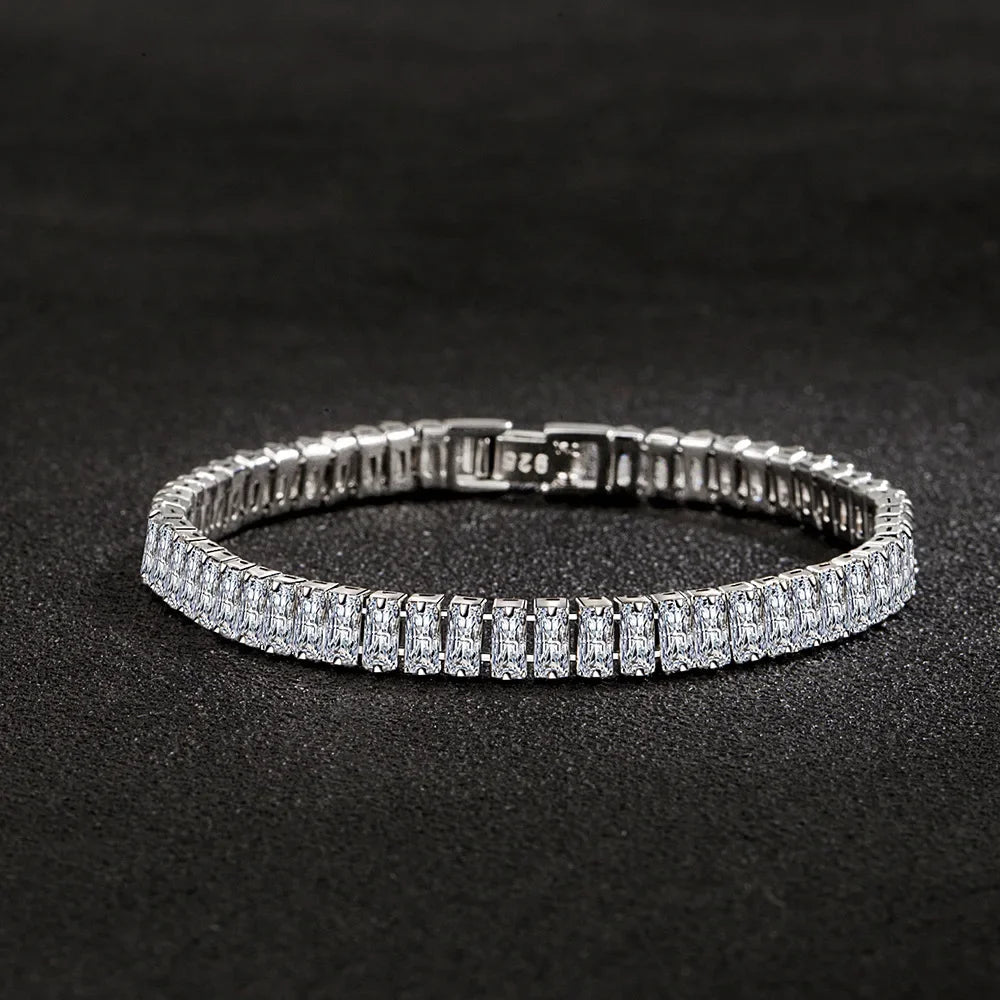 925 Sterling Silber Armband – Elegantes Damenarmband mit Zirkonia, 18cm | Zeyra | Versand aus D