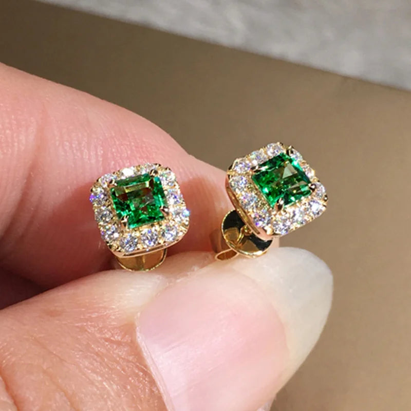 Zirkonia Ohrstecker Damen – Elegante Silberfarbene Stud Earrings, vielseitig & funkelnd | Zeyra | Versand aus D