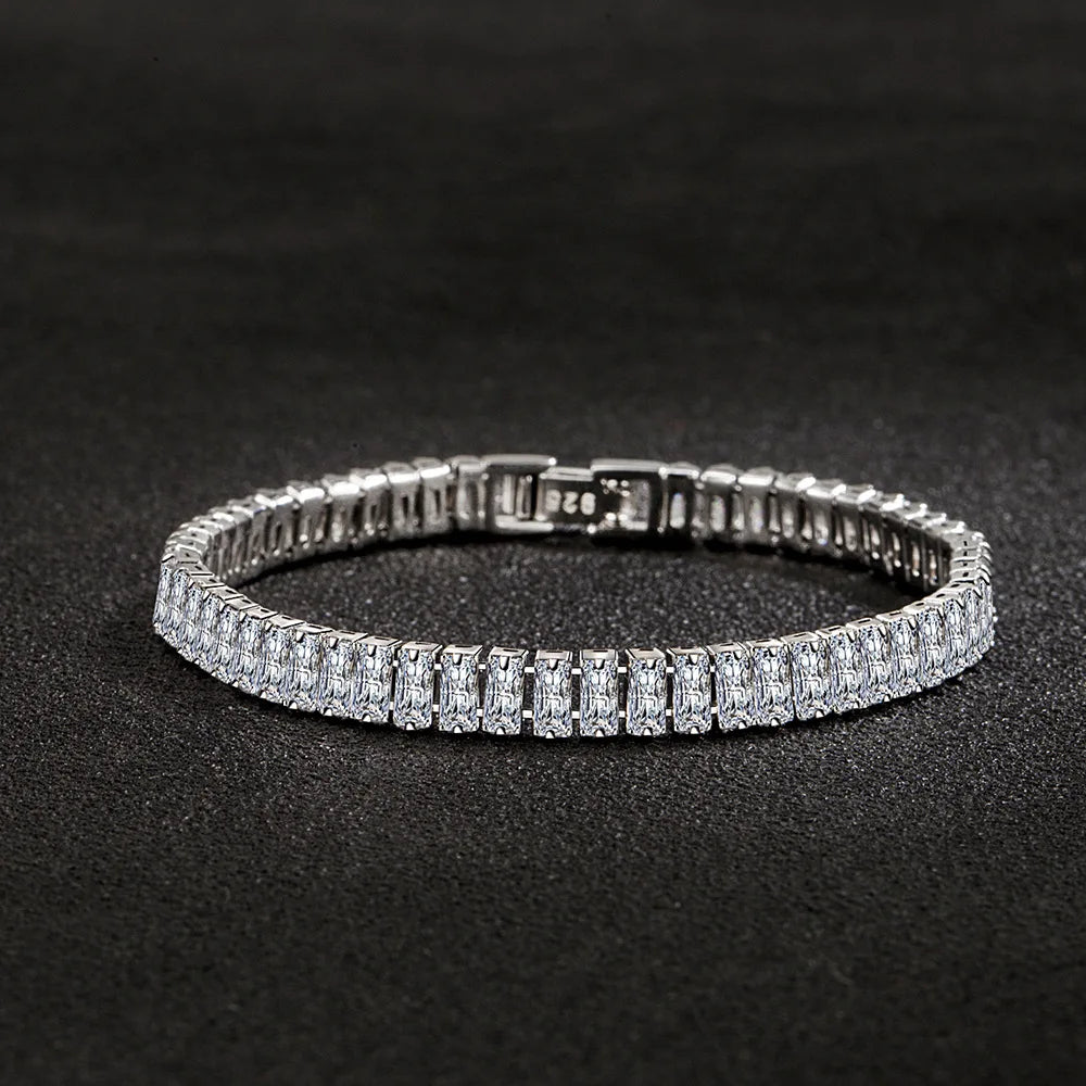 925 Sterling Silber Armband – Elegantes Damenarmband mit Zirkonia, 18cm | Zeyra | Versand aus D
