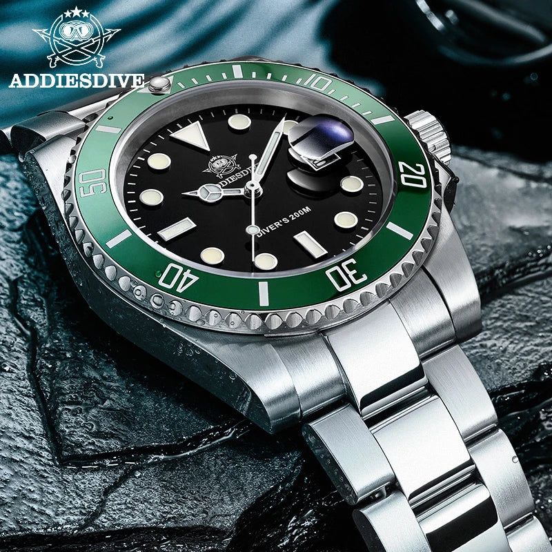 ADDIESDIVE Herren Edelstahl Uhr – Business & Sport Chronograph | Waterproof Quartz Watch | Zeyra® | Luxus für Alltag & Freizeit