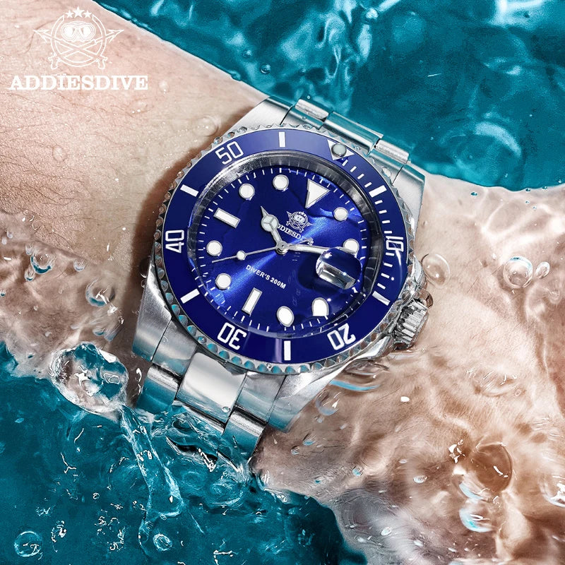 ADDIESDIVE Herren Edelstahl Uhr – Business & Sport Chronograph | Waterproof Quartz Watch | Zeyra® | Luxus für Alltag & Freizeit