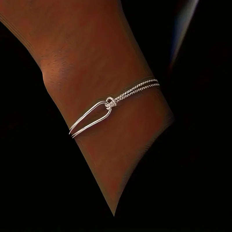 925 Sterling Silber Armband Damen – Minimalistisches Geometrisches Design, Elegant & Exquisit | Zeyra | Versand aus D