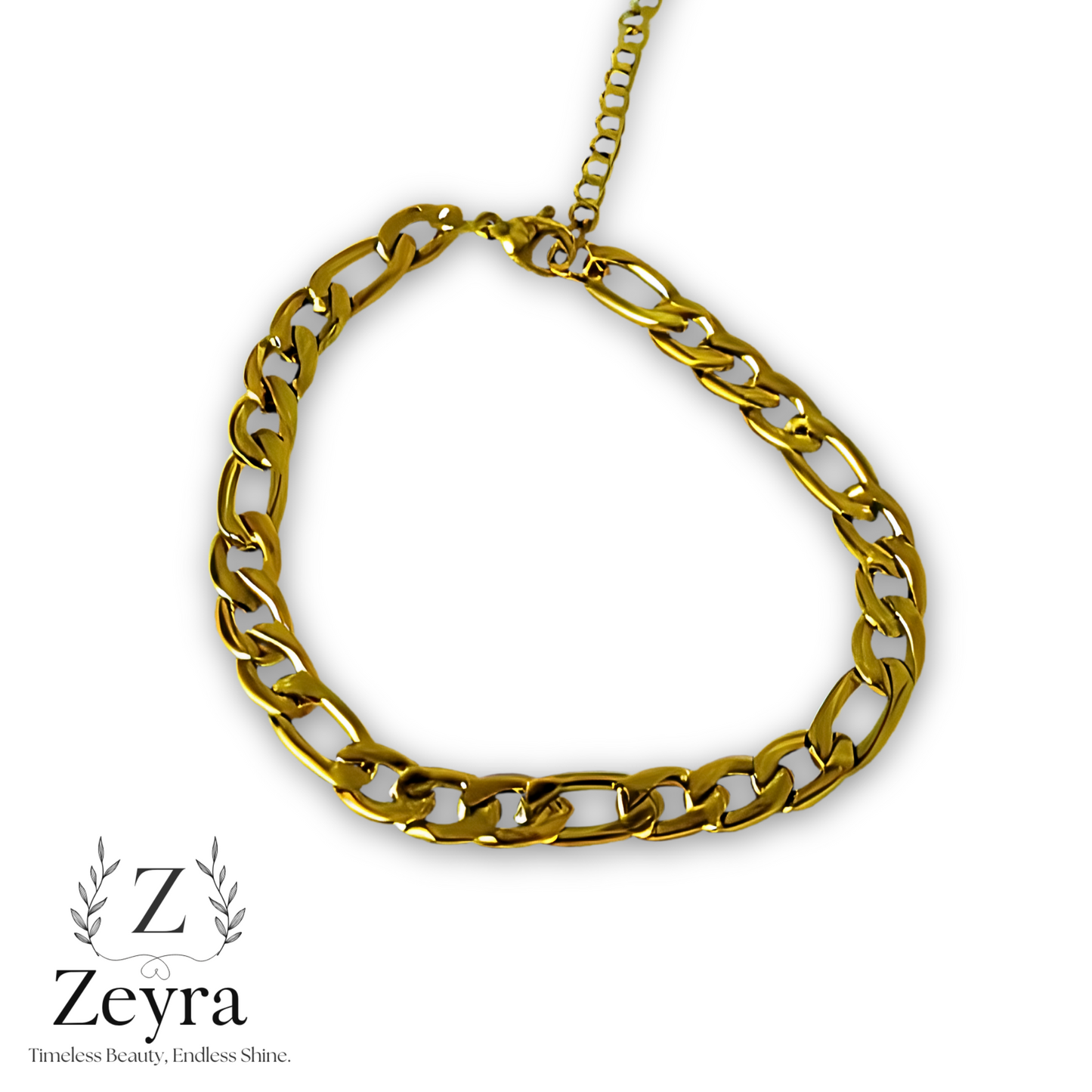 Golden Link – Vergoldetes Edelstahl-Armband mit Ketten-Design, Verstellbar & Langlebig | Zeyra | Versand aus DE