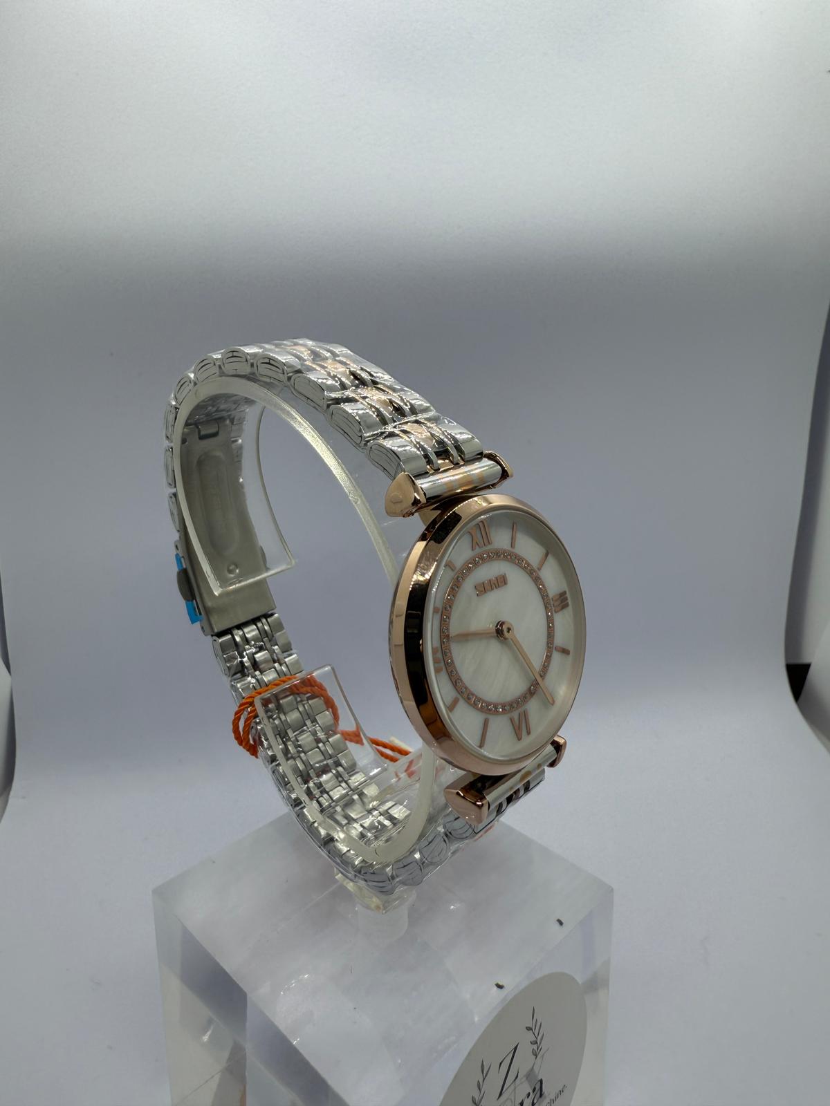 Zeyra Roman Pearl – Damen Quarz Uhr mit Zweiton-Edelstahlarmband | Zeyra | Versand aus DE