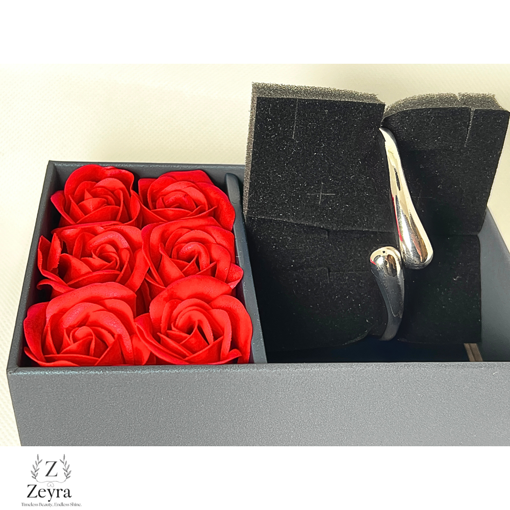 Zeyra Argent – Elegante Spange in Silberoptik mit Tropfendesign | Zeyra | Versand aus DE