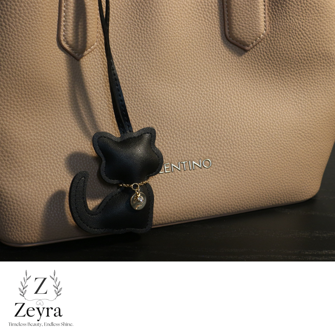 Luna Cat – Taschenanhänger in Katzenform mit Glitzer-Detail | Zeyra | Versand aus DE