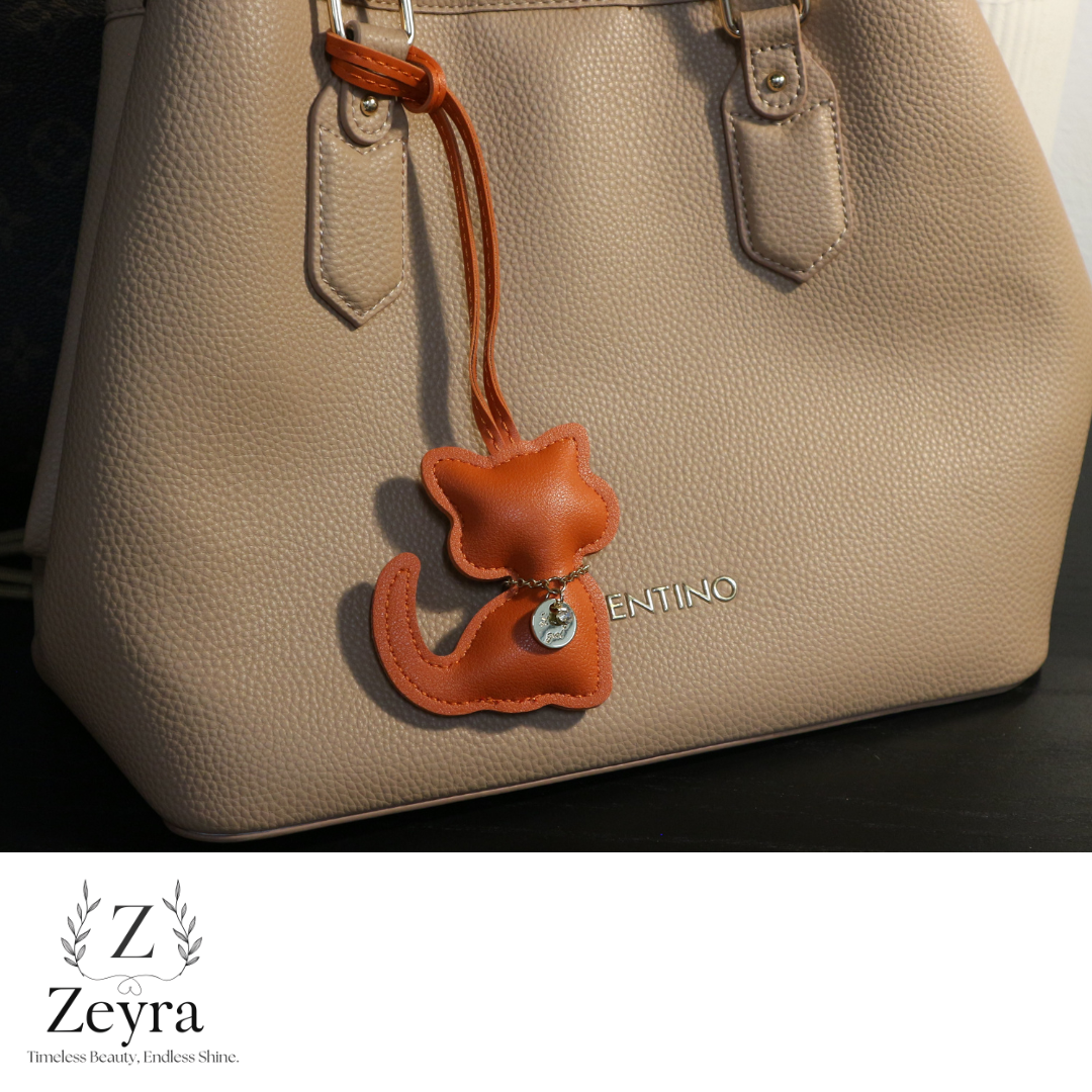 Luna Cat – Taschenanhänger in Katzenform mit Glitzer-Detail | Zeyra | Versand aus DE