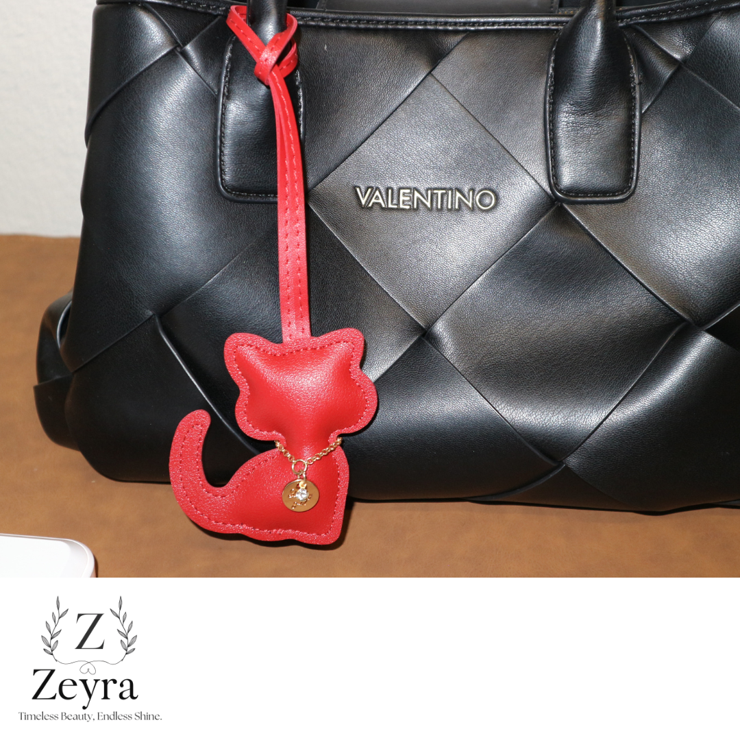 Luna Cat – Taschenanhänger in Katzenform mit Glitzer-Detail | Zeyra | Versand aus DE